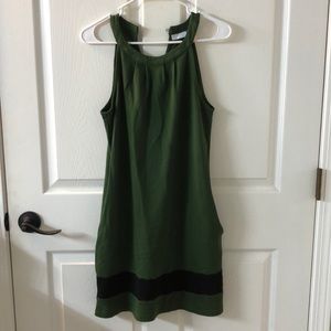 Olive and blue tank dress